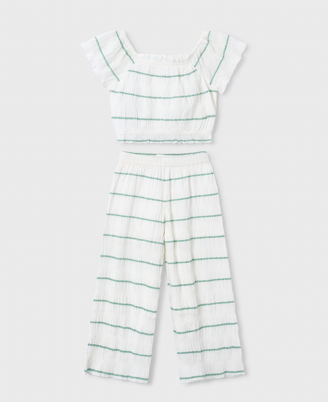 GIRLS STRIPE WIDE-LEG  TROUSER & TOP OUTFIT | MAYORAL