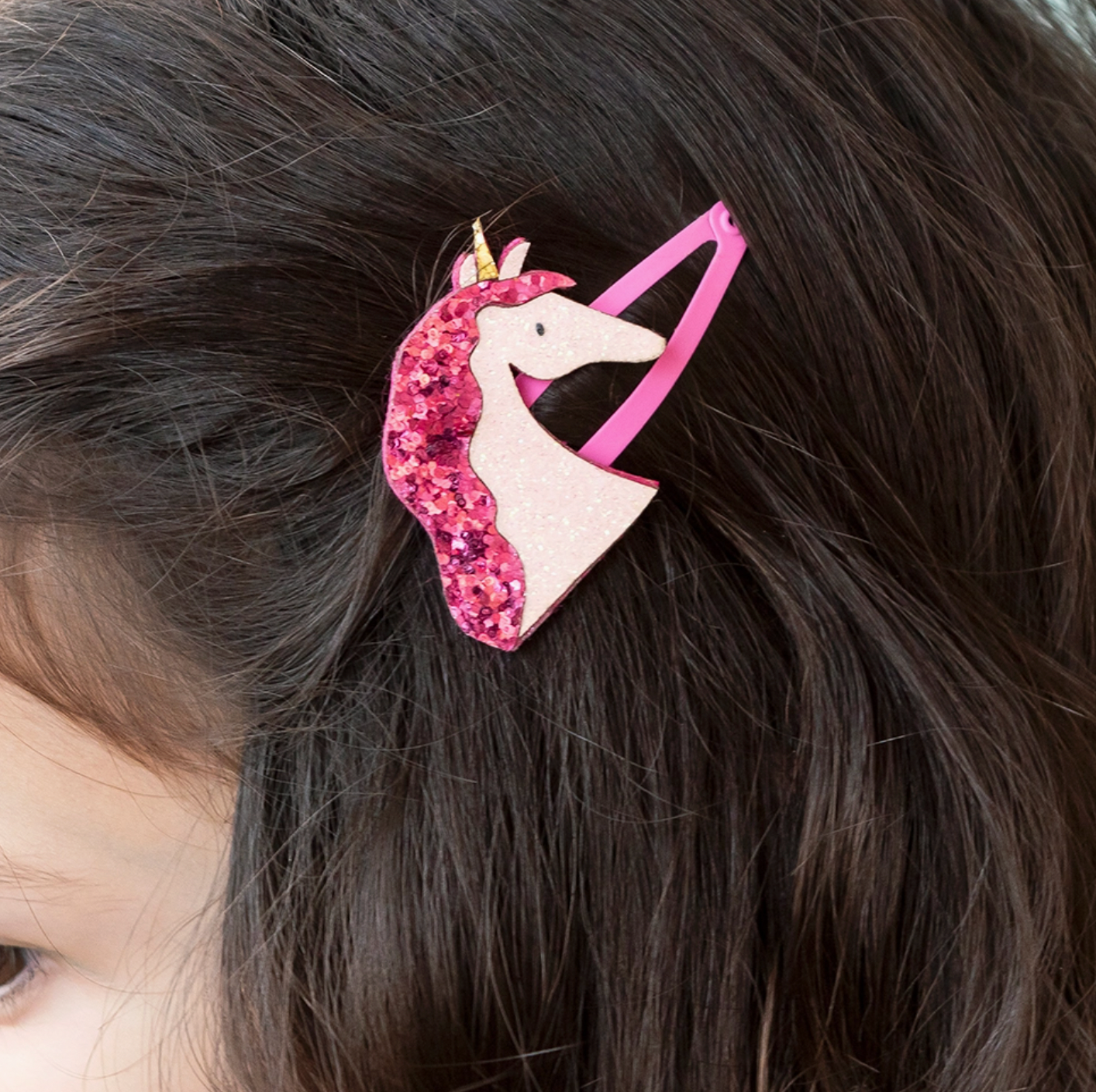GLITTER UNICORN HAIR CLIPS - SET OF 2 | REX LONDON