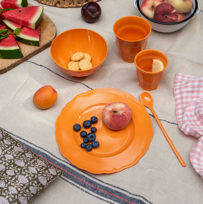 ORANGE MELAMINE CHILDREN'S BEAKERS | REX LONDON