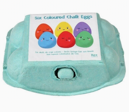 SIX COLOURED CHALK EGGS | REX LONDON