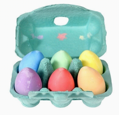 SIX COLOURED CHALK EGGS | REX LONDON