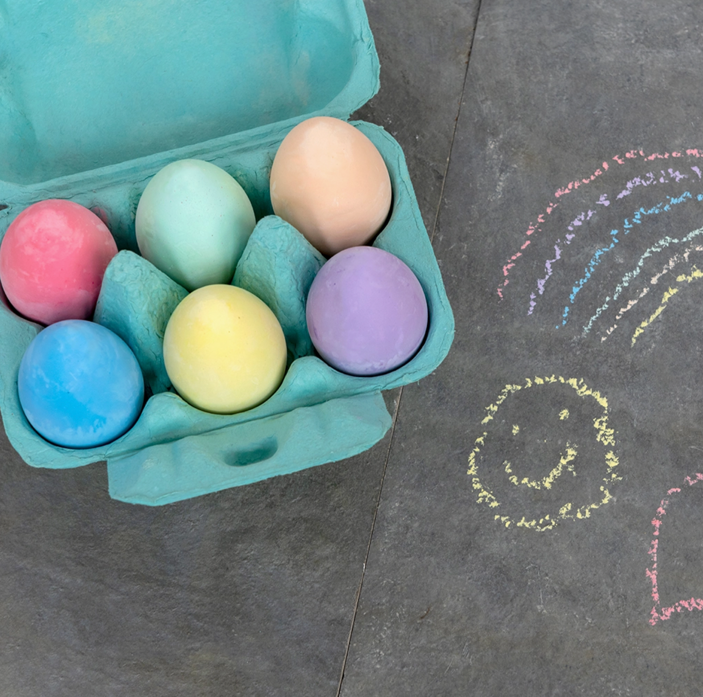 SIX COLOURED CHALK EGGS | REX LONDON