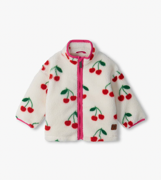 CHERRY MOCK NECK FAUX SHERPA JACKET | HATLEY