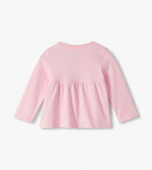 MAGESTIC OWL GATHERED BACK TEE - PINK | HATLEY