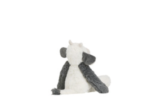 A plush stuffed animal toy shaped like a bear or cat, shown from the back on a plain white background.