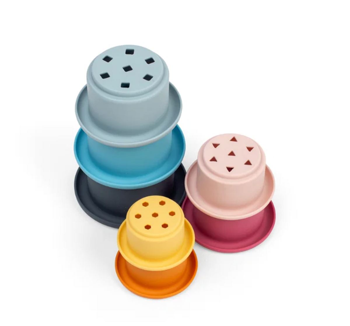 Bigjigs Toys toddler stacking cups; activity toy supporting coordination, concentration and early problem-solving skills