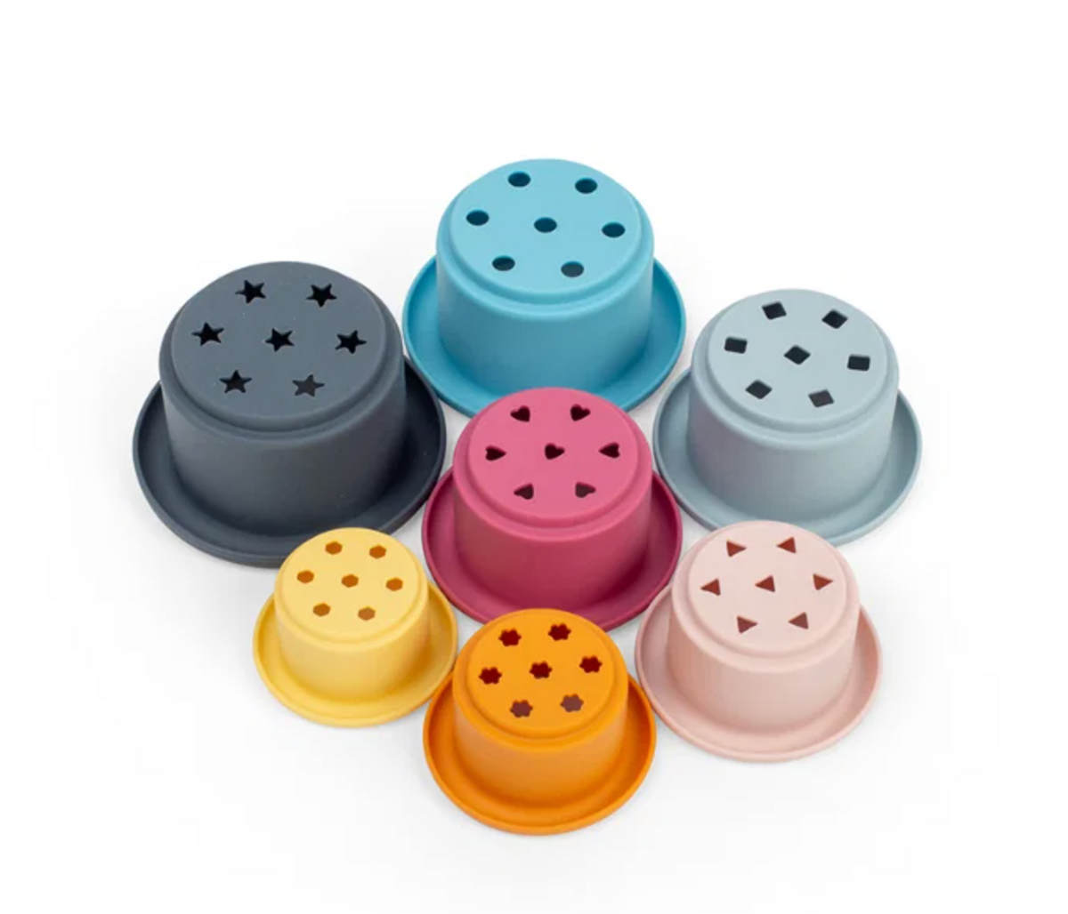 Bigjigs Toys stacking cups for toddlers; first activity toy for developing coordination through stacking and play