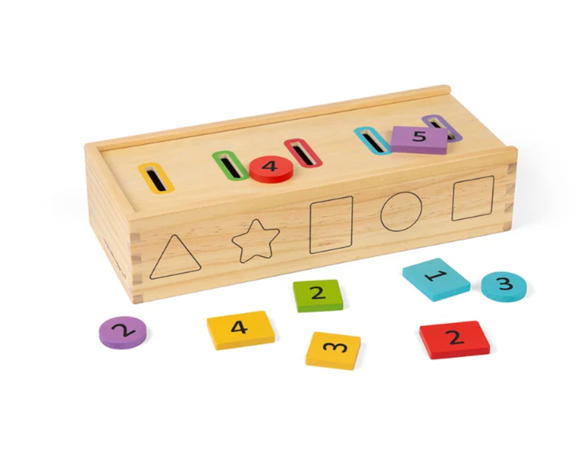Bigjigs Toys Sorter Box activity toy for children aged 12 months and over; hands-on sorting and matching play for toddlers