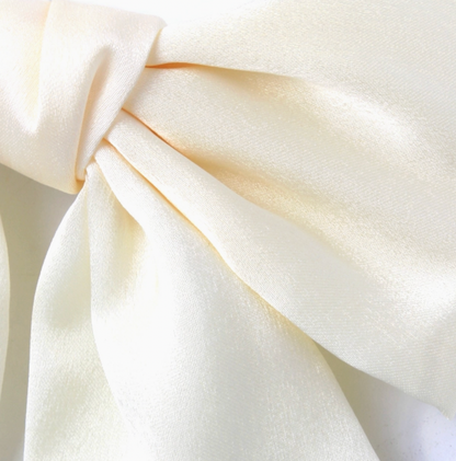 Molly & Rose ivory statement hair accessory; generously sized bow clip for adding soft ivory colour to an outfit