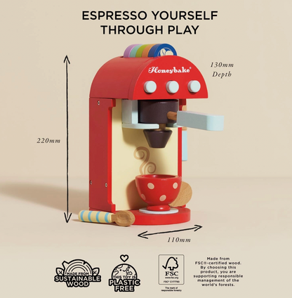 WOODEN COFFEE MACHINE & PODS | LE TOY VAN