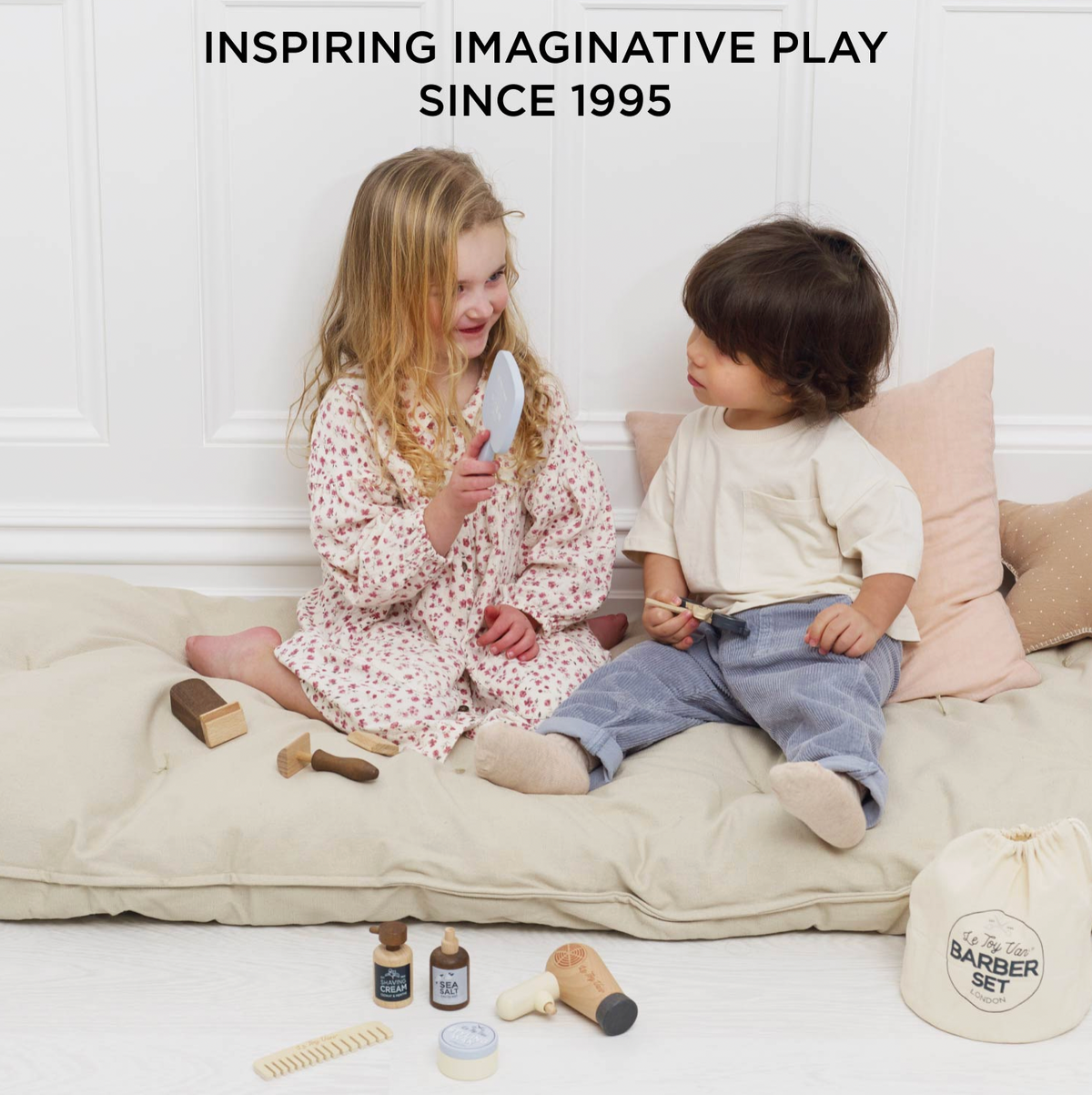 Wooden Hairdresser & Barber Set from Le Toy Van, designed for imaginative styling, storytelling and confidence-building play.