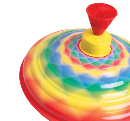 Colorful spinning top toy with a white background TIN HUMMING TOP | BIGJIGS