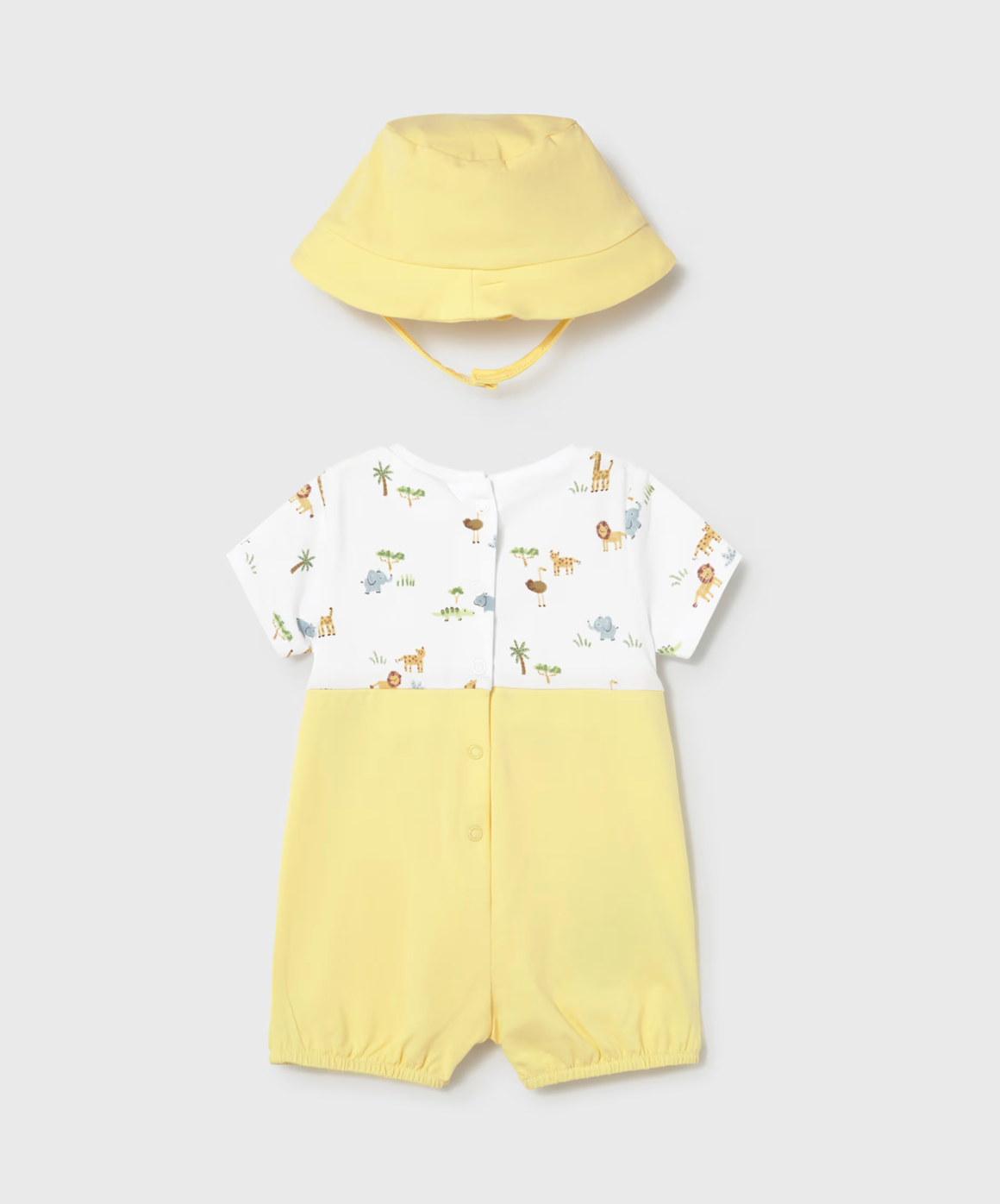 UNISEX SUNSHINE SAFARI BABY DUNGAREES WITH HAT | MAYORAL