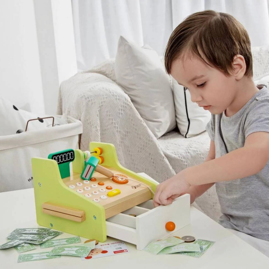 WOODEN CASH REGISTER TOY | CLASSIC WORLD 