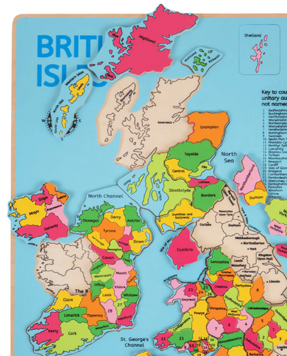 WOODEN EDUCATIONAL BRITISH ISLES INSET PUZZLE | BIGJIGS