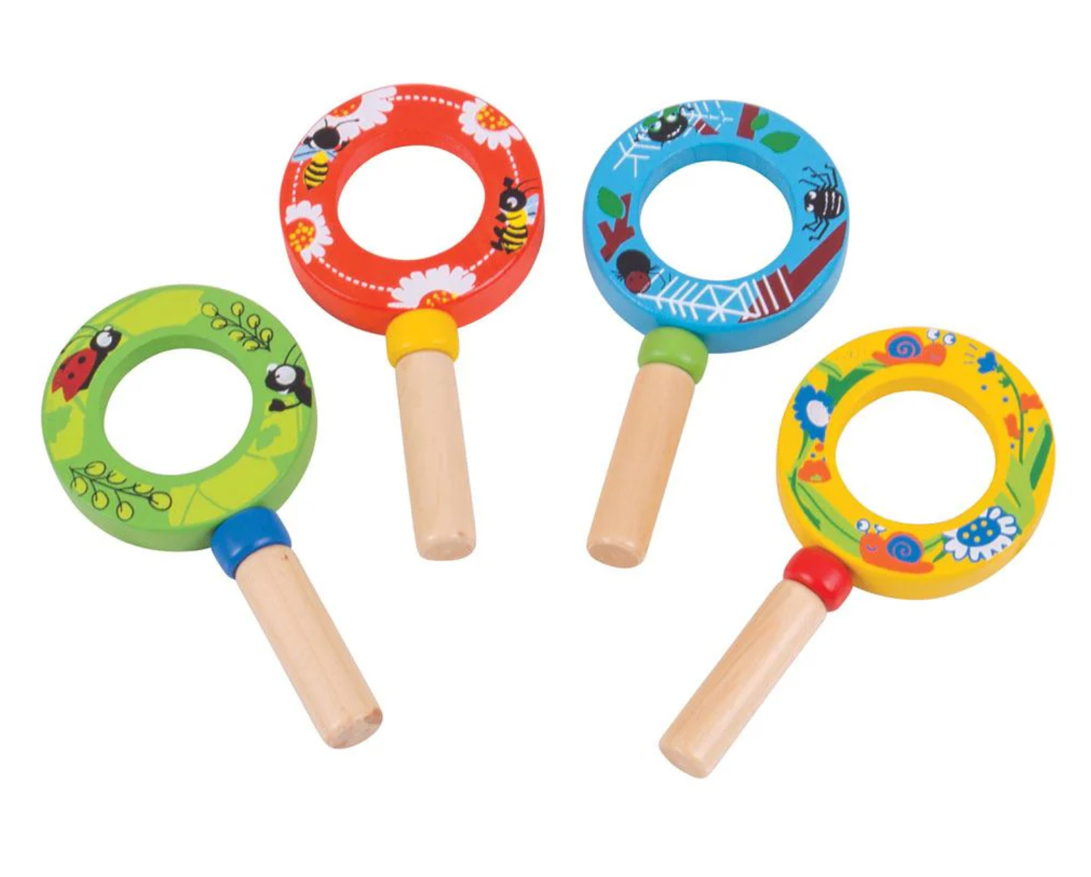 WOODEN MINI MAGNIFIERS - 4 COLOURS | BIGJIGS