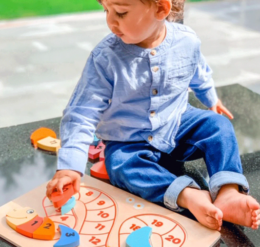 WOODEN SNAKE COUNTING NUMBERS PUZZLE | BIGJIGS