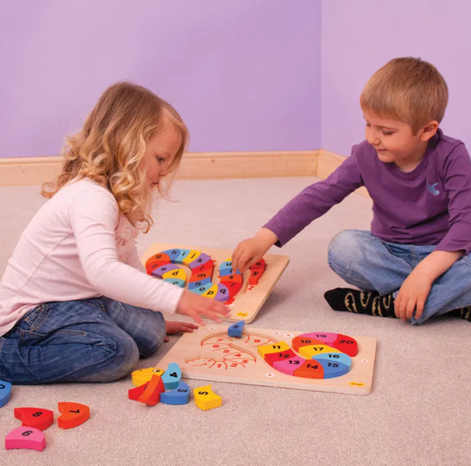 WOODEN SNAKE COUNTING NUMBERS PUZZLE | BIGJIGS