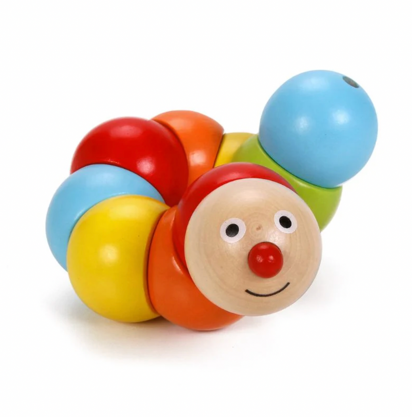 Colorful wooden toy caterpillar. WOODEN TWISTY CATERPILLAR | CLASSIC WORLD